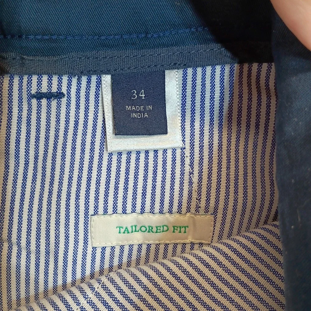 Jos A Bank Mens Size 34 Navy Blue Tailored Fit Stretch Twill Chino Shorts NWT